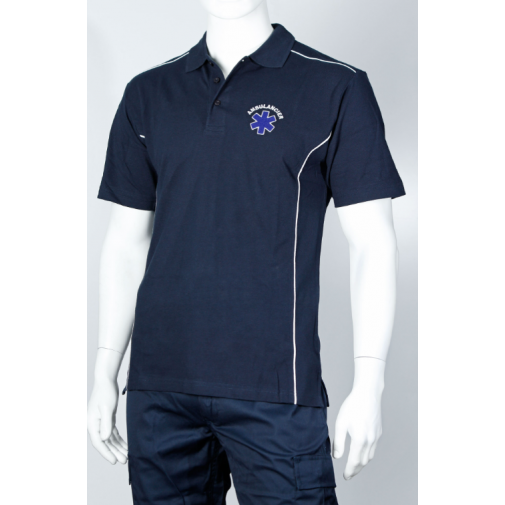 Polo homme brodé, croix ambulance